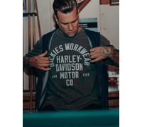 Dickies x Harley-Davidson mittelschweres T-shirt mit vintage-waschung, Herren, Schwarz, Größe: L