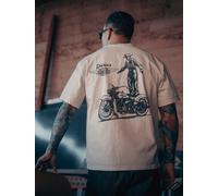 Dickies x Harley-Davidson mittelschweres T-shirt mit vintage-waschung, Herren, Weiß, Größe: L