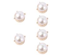 Dickly 6 Stück Manschettenknopf-Knopfabdeckungen für Damen und Herren, abnehmbare Trendige Manschettenknöpfe, Hemdknopf-Clips für Hochzeitsfeier, Gold