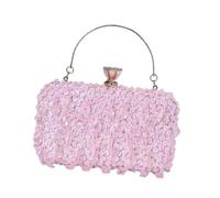 Dickly Frauen Kupplung Geldbörse Engagement Veranstaltungen Party Satchel Griff Tasche Dame Party Geldbörse, Rosa