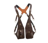 Dickly Leder Umhängetaschen Holster Tasche, Verstellbarer Schultergurt, Männer Crossbody Bag Outdoor, große Handytasche, Retro Unterarm Holster Pouch Tasche für Reisen Camping Party, Stil l