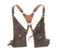 Dickly Leder Umhängetaschen Holster Tasche, Verstellbarer Schultergurt, Männer Crossbody Bag Outdoor, große Handytasche, Retro Unterarm Holster Pouch Tasche für Reisen Camping Party, Stil c