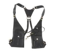 Dickly Leder Umhängetaschen Holster Tasche, Verstellbarer Schultergurt, Männer Crossbody Bag Outdoor, große Handytasche, Retro Unterarm Holster Pouch Tasche für Reisen Camping Party, Stil h