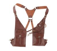 Dickly Leder Umhängetaschen Holster Tasche, Verstellbarer Schultergurt, Männer Crossbody Bag Outdoor, große Handytasche, Retro Unterarm Holster Pouch Tasche für Reisen Camping Party, Stil g