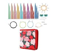 Dickly Rundstricknadel-Set, austauschbare Häkelnadel mit Aufbewahrungstasche, Handwerkzeug, Strickzubehör für Handarbeiten