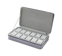 Dickly Uhrenbox-Organizer, Uhren-Organizer, hochwertiges PU-, mit Reißverschluss, Uhrenbox, Schmuckvitrine für Tischkommode, Herren und Damen, 12 Standort