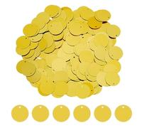 DICOSMETIC 1300 Stück Goldene Flache Runde Pailletten 15.5mm Kunststoff Pailletten Bulk Für Stickereien Brautkleider Applikationen Kunsthandwerk Und Verzierungen