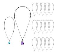 DICOSMETIC 20 Stück Seil Halskette Schnüre Verstellbare Halsketten Schnur Schwarz Doppelt Geknotetes Band Gewachstes Band Seil Kette Choker Mit Metallring Für Frauen Männer Schmuckherstellung