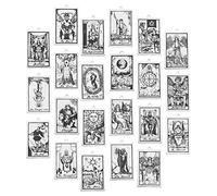 DICOSMETIC 22 Stück Tarot Schmuck Charms 22 Stile Edelstahl Vintage Tarot Anhänger Rechteck Tarotkarten Anhänger Astrologie Weissagung Charms für DIY Schmuck Handwerksherstellung