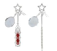 DICOSMETIC 2Pcs Lippenstift Halter Schlüsselanhänger Lipgloss Halter Schlüsselanhänger Lipgloss Tasche Anhänger Herz Schlüsselring mit Herz Spiegel Niedliche Geldbörse Tasche Charme für Frauen