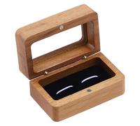 DICOSMETIC Holz Manschettenknöpfe Box Kleine Manschettenknopf Ausstellungskiste Vintage Manschettenknopf Geschenkbox Rechteckige Aufbewahrungsbox Für Manschettenknöpfe Mit Fenster