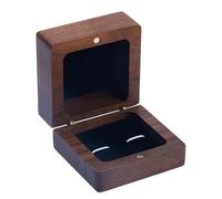 DICOSMETIC Holz Manschettenknopf Box 6.1x6.1x4cm Kleiner Manschettenknopf Präsentationskasten Vintage Manschettenknöpfe Geschenkbox Quadratischer Aufbewahrungskasten Für Manschettenknöpfe
