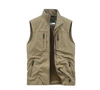 Didadihu Ärmellose Weste Herren : Ärmellos Arbeitsweste Essentials Fleeceweste Ärmellos Jacke Outdoor Leichte Steppweste Softshellweste Pufferweste Bodywarmer Warm,Khaki,Xxl