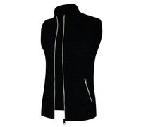 Didadihu Steppweste Herren Winter - Herbst Winter Arbeitsweste Plüsch Ärmellos Jacke Fleeceweste Bodywarmer 5Xl Steppweste Pufferweste Vest Ärmellos Slim Fit,Schwarz,M
