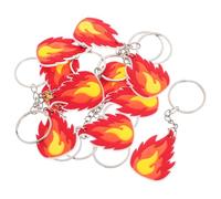 Didiseaon 10 Stück Feuerwehr Schlüsselanhänger mit Feuer Motiv Robuste Partydeko Gastgeschenke für Feuerwehr Partys