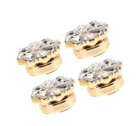 Didiseaon 4 Stück Manschettenknöpfe Blumenmuster Aus Legierung Mit Strass Damen Businessformell