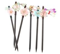 Didiseaon 6 Stck Teiliges Chinesische Haarnadeln aus Holz mit Quasten und Blumen Vintage Haarschmuck für Frauen Elegante Haarnadeln für Hochsteckfrisuren Handgefertigte Haarklammern für