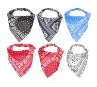 Didiseaon 6 Stück pack Elastische Bandana Schals aus Chiffon für Damen Leichtes Haartuch mit Dehnbarem Stirnband Geeignet für Indoor Aktivitäten und Musikfestivals