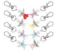 Didiseaon 8stücke DIY Schutzengel schlüsselanhänger set Kreative Schutzengel figur für Hochzeitsgeschenke Taufgastgeschenke Bastelset mit Farbvermischten Flügeln Zufällige Zufällige Farbe