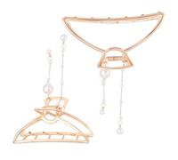 Didiseaon Metall Haarspangen 2 Stück mit Perlenquasten 7,5cm Kompakt und Robust für Damen und Mädchen Freizeit und Events