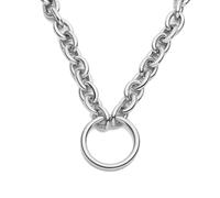 Didiseaon Punk Halskette Damen Metall Choker mit Geometrischem Anhänger in Silber Modischer Schlichter Schmuck für Jeden Anlass und Mädchen