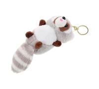 Didiseaon Süßer Waschbär Plüsch Schlüsselanhänger Mini Kuscheltier Anhänger für Rucksack Handtasche Geldbeutel Weicher Plüsch als Partygeschenk und Vielseitige Taschen deko