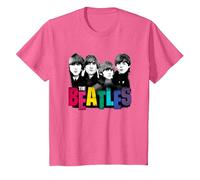Die Beatles bunt T-Shirt, Kinder, Rosa Meliert, 104