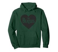 Die Beatles - Heart Love The Beatles Pullover Hoodie, Unisex für Erwachsene, Waldgrün, XXL