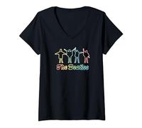 Die Beatles - Neon Help T-Shirt mit V-Ausschnitt