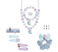 Die Eiskönigin Kinder Beauty Set - Ideal, um Ihre Kleinen zu überraschen 6 Haargummis, 1 Stoffgummi, 4 Haarspangen, 2 Halsketten, ein Ring und Aufkleber - Originalprodukt, entworfen in Spanien