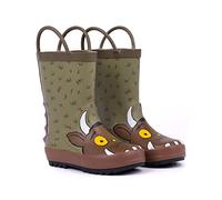 Die Grüffelo Gummistiefel Kinder Kleinkinder | Unisex Jungen Mädchen Woodland Book Charakter 3D Spikes Gummistiefel | Braune wasserabweisende Wanderschuhe