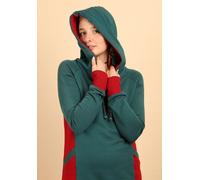 Die rote Zora Hoodiekleid mit Taschen Chilis (grün-rot) 38