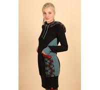 Die rote Zora Hoodiekleid mit Taschen Starlight (schwarz-petrol) 44
