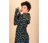 Die rote Zora Zora Hoodie mit Muster Dragonfly (Muster auf Schwarz) 44