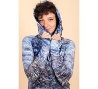 Die rote Zora Zora Hoodie mit Muster Ice (blau gemustert) 36