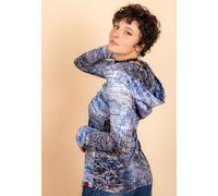 Die rote Zora Zora Hoodie mit Muster Ice (blau gemustert) 40