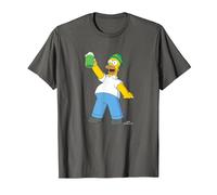 Die Simpsons Homer Simpson Green Duff Beer St. Patrick's Day T-Shirt, Herren, Anthrazit, XXL