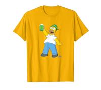 Die Simpsons Homer Simpson Green Duff Beer St. Patrick's Day T-Shirt, Herren, Leuchtendes Gold, S