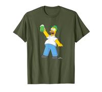 Die Simpsons Homer Simpson Green Duff Beer St. Patrick's Day T-Shirt, Herren, Olivgrün, XXL