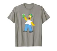 Die Simpsons Homer Simpson Green Duff Beer St. Patrick's Day T-Shirt, Herren, Schiefergrau, L