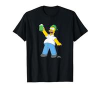 Die Simpsons Homer Simpson Green Duff Beer St. Patrick's Day T-Shirt, Herren, Schwarz, L
