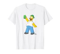 Die Simpsons Homer Simpson Green Duff Beer St. Patrick's Day T-Shirt, Herren, Weiß, XXL