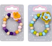 DIE SPIEGELBURG 17301 Holz-Armband mit Blume beautiful Stars, sortiert