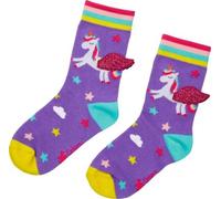 DIE SPIEGELBURG 22513 Socken mit Flügeln - Einhorn-Paradies, one size (Gr.27-30)