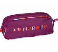 I LOVE HORSES - Stifte-Etui fuchsia