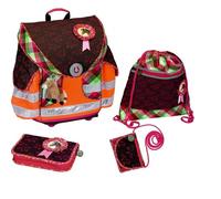 Die Spiegelburg Schulranzenset Ergo Style Plus Pferdefreunde Kokarde fluoreszierend 4-teilig