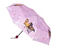 Die Spiegelburg - Taschenschirm - Rosa - Pferdefreunde - Handlicher Schirm - Polyester - ca. 55 cm eingefahren - ca. 98 cm ausgefahren