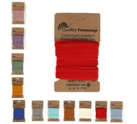 Die Stofftante Jersey Schrägband | vorgefalztes, elastisches Einfassband | aus Baumwoll-Jersey | Coupons á 3 Meter x 20mm (rot)