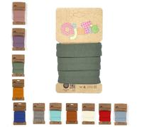 Die Stofftante Jersey Schrägband | vorgefalztes, elastisches Einfassband | aus Baumwoll-Jersey | Coupons á 3 Meter x 20mm (Army)