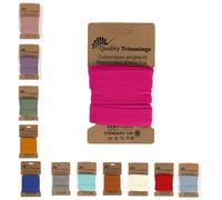 Die Stofftante Jersey Schrägband | vorgefalztes, elastisches Einfassband | aus Baumwoll-Jersey | Coupons á 3 Meter x 20mm (Fuchsia)
